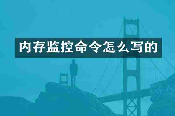 内存监控命令怎么写的