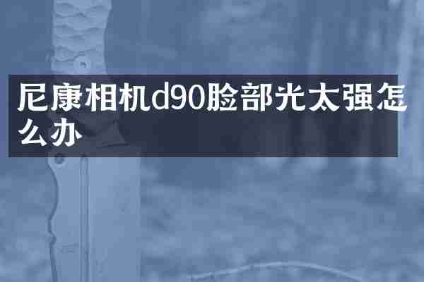 尼康相机d90脸部光太强怎么办