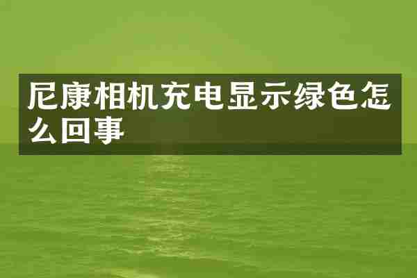 尼康相机充电显示绿色怎么回事