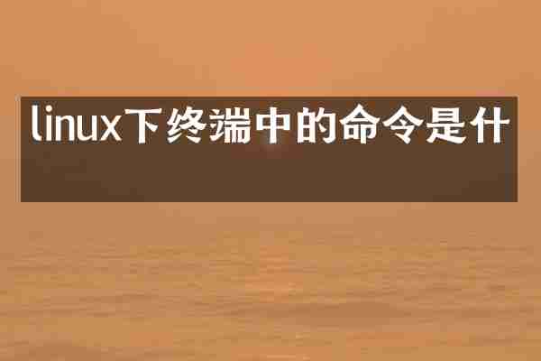 linux下终端中的命令是什么