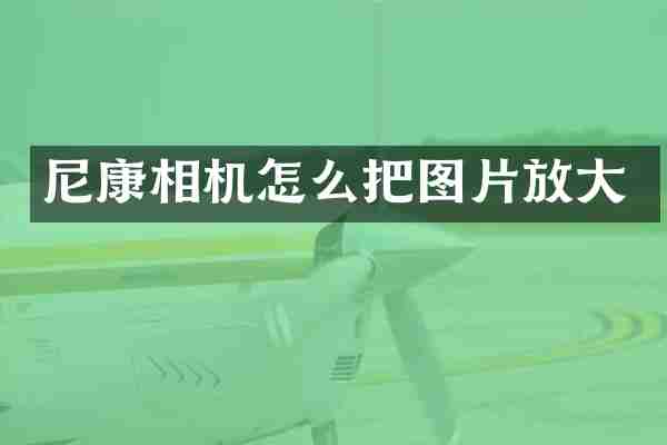 尼康相机怎么把图片放大