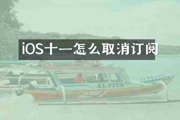 iOS十一怎么取消订阅