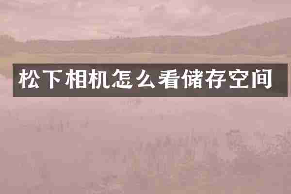 相机怎么看储存空间