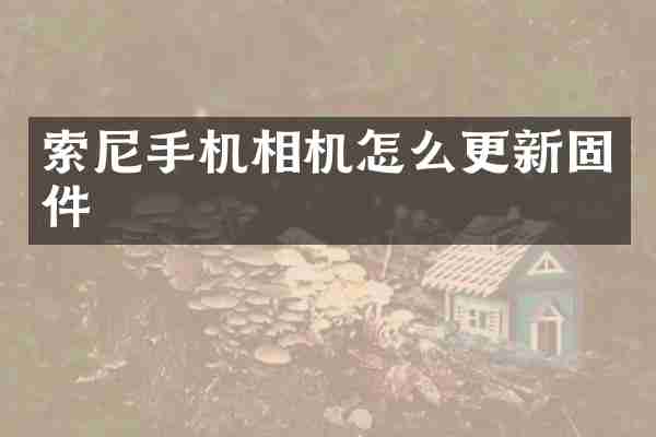 手机相机怎么更新固件