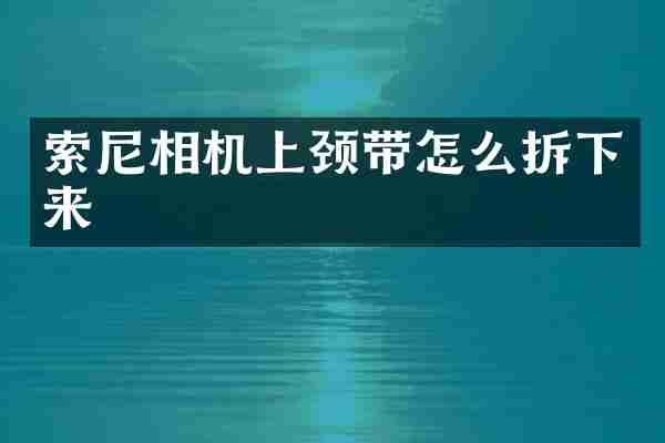 相机上颈带怎么拆下来