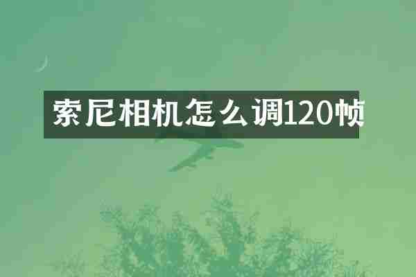 相机怎么调120帧
