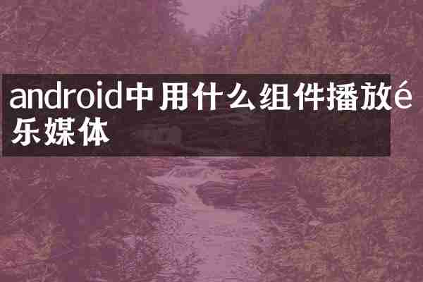 android中用什么组件播放音乐媒体