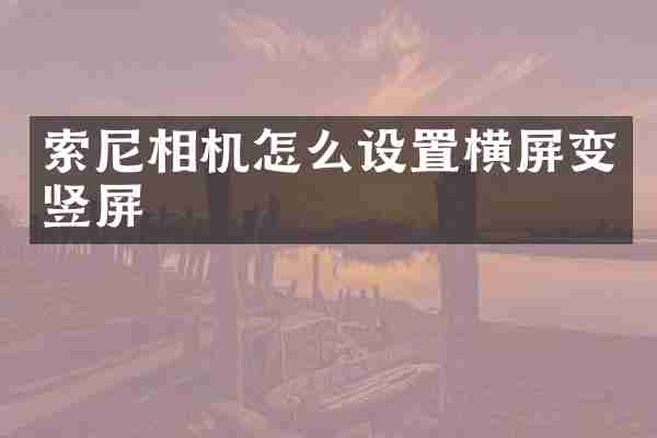 相机怎么设置横屏变竖屏