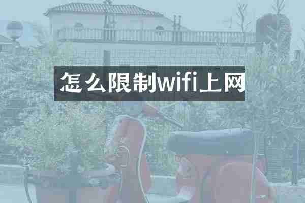 怎么限制wifi上网