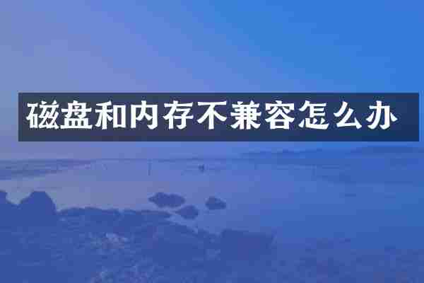 磁盘和内存不兼容怎么办