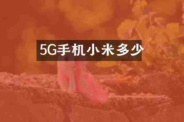 5G手机小米多少