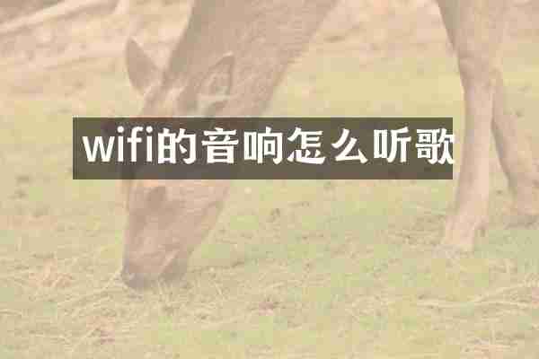 wifi的音响怎么听歌