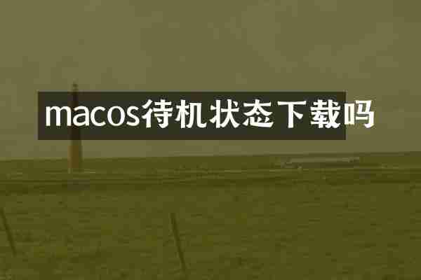 macos待机状态下载吗