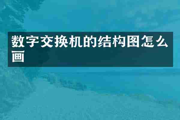 数字交换机的结构图怎么画