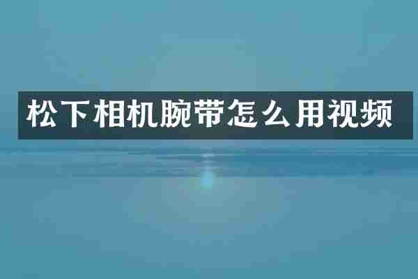 相机腕带怎么用视频