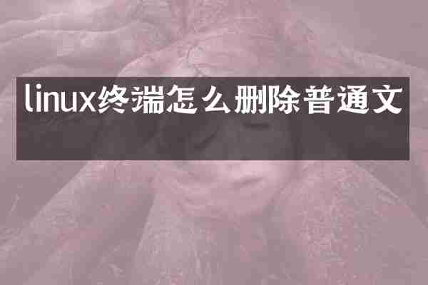 linux终端怎么删除普通文件