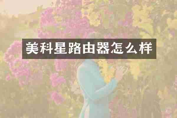 美科星路由器怎么样