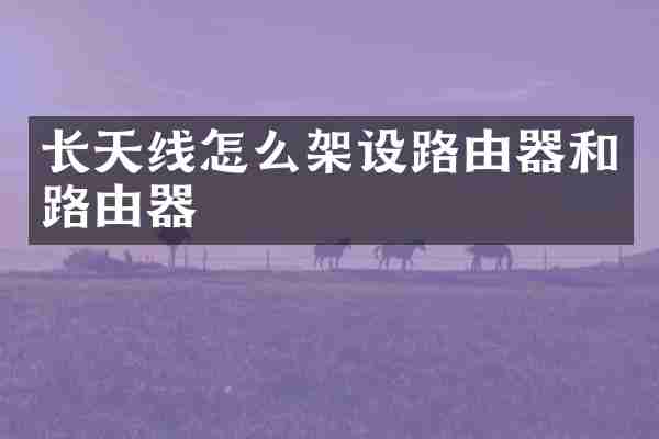长天线怎么架设路由器和路由器