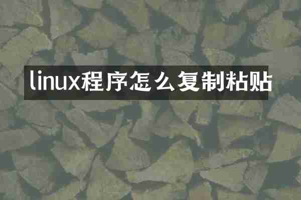 linux程序怎么复制粘贴