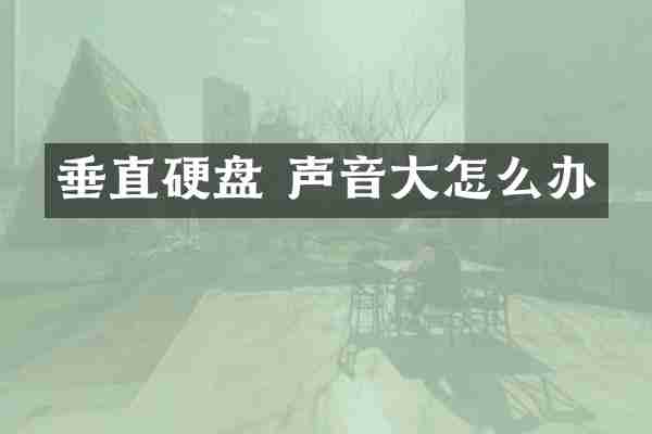 垂直硬盘 声音大怎么办