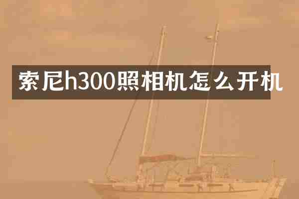 索尼h300照相机怎么开机