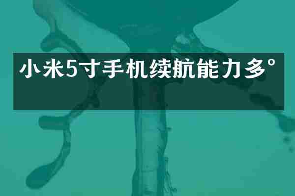 小米5寸手机续航能力多少