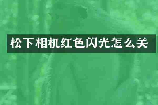 相机红色闪光怎么关