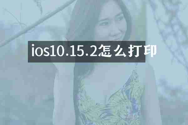 ios10.15.2怎么打印