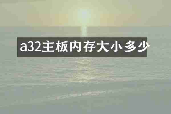 a32主板内存大小多少