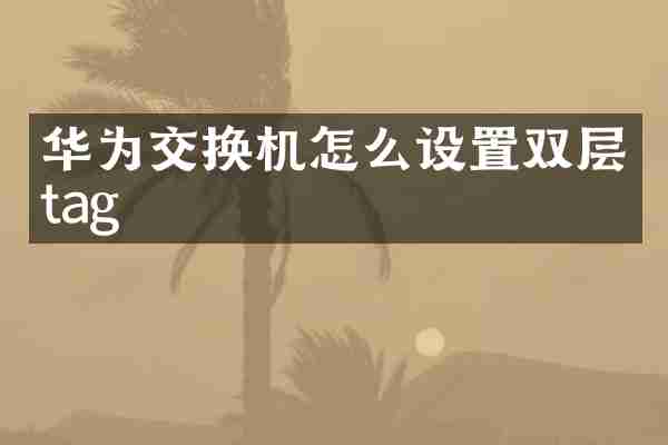 华为交换机怎么设置双层tag