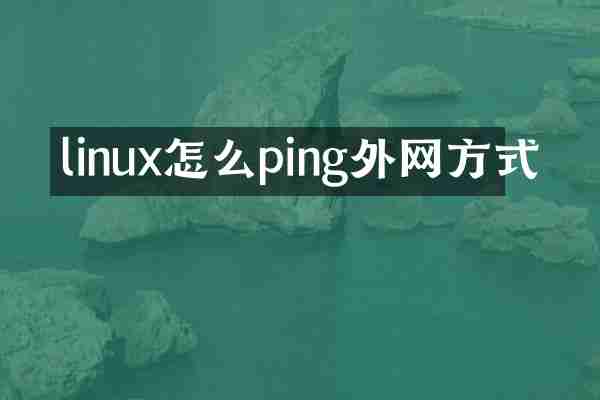linux怎么ping外网方式