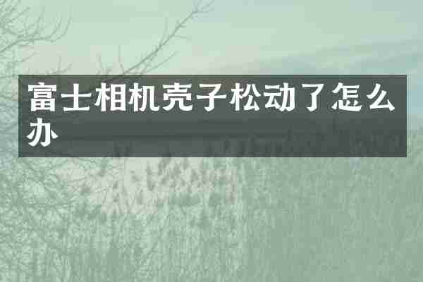 富士相机壳子松动了怎么办