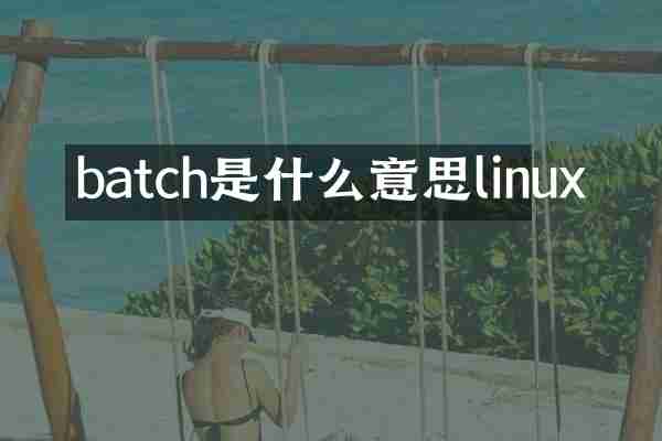batch是什么意思linux