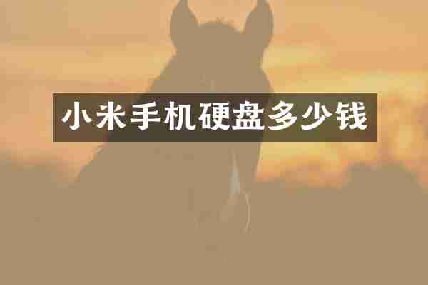 小米手机硬盘多少钱