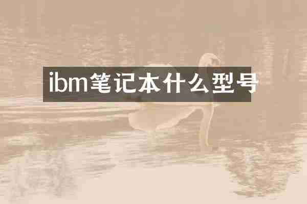 ibm笔记本什么型号