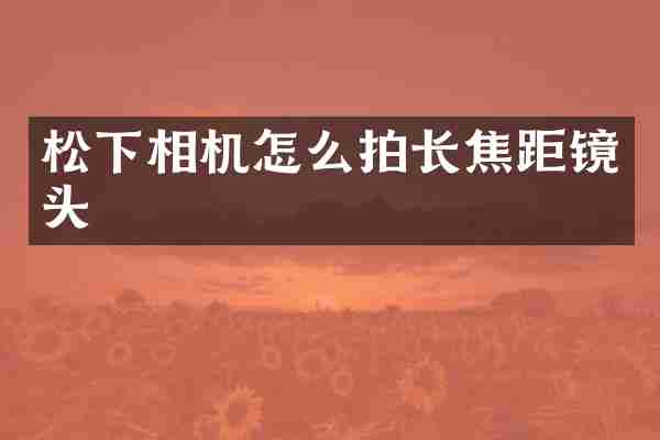 松下相机怎么拍长焦距镜头
