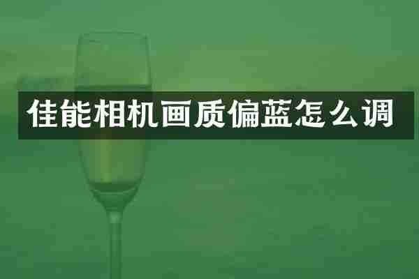 佳能相机画质偏蓝怎么调