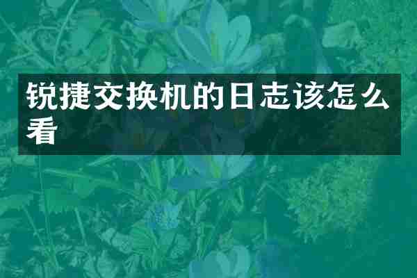 锐捷交换机的日志该怎么看