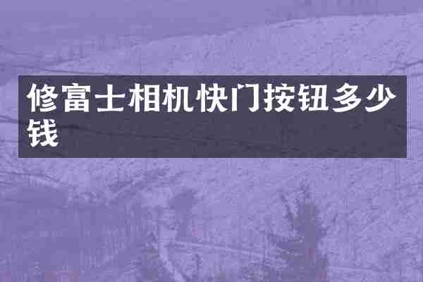 修富士相机快门按钮多少钱