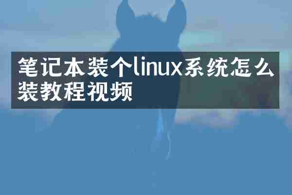 笔记本装个linux系统怎么安装教程视频