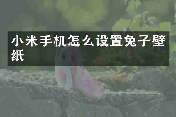 小米手机怎么设置兔子壁纸