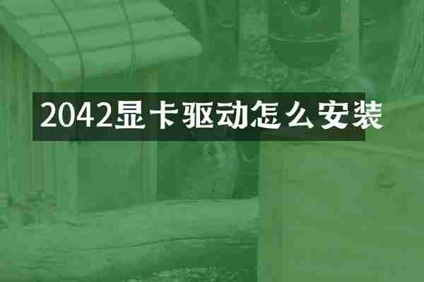 2042显卡驱动怎么安装