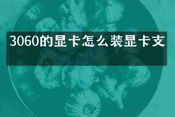 3060的显卡怎么装显卡支架