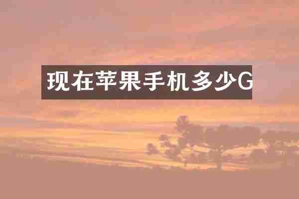 现在苹果手机多少G