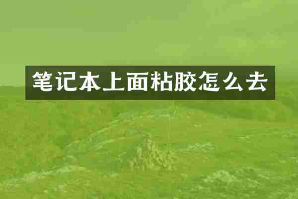 笔记本上面粘胶怎么去