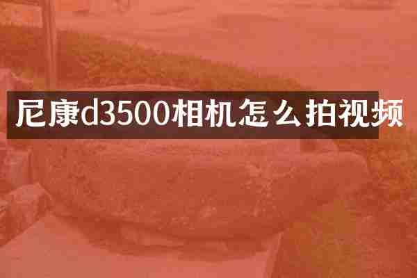 尼康d3500相机怎么拍视频