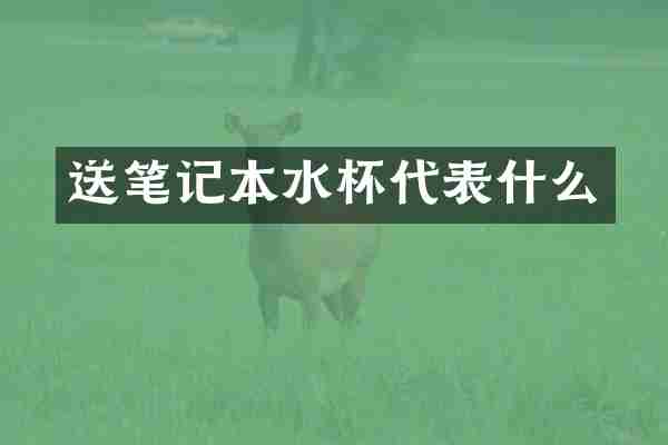 送笔记本水杯代表什么