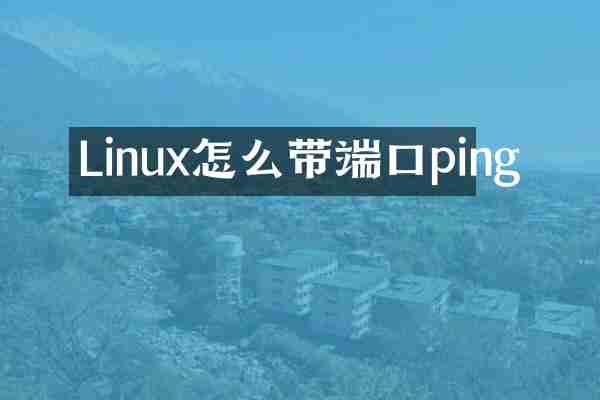 Linux怎么带端口ping