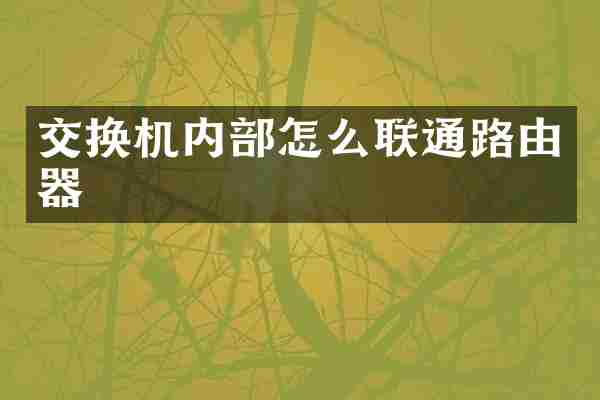 交换机内部怎么联通路由器