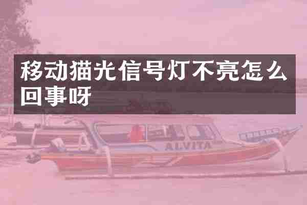 移动猫光信号灯不亮怎么回事呀